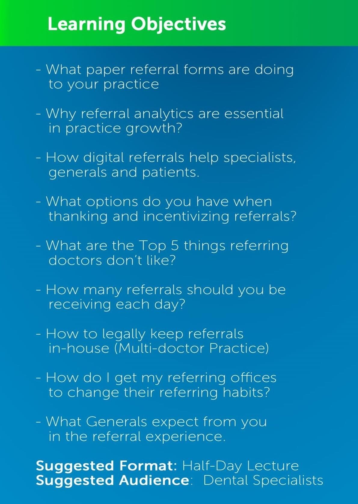 Paper Referrals For Oral Specialists